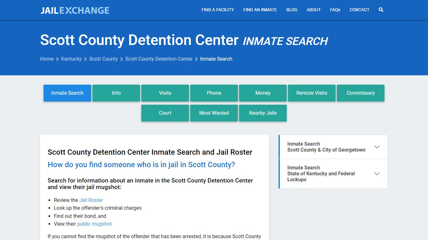 Scott County Detention Center Inmate Search - Jail Exchange