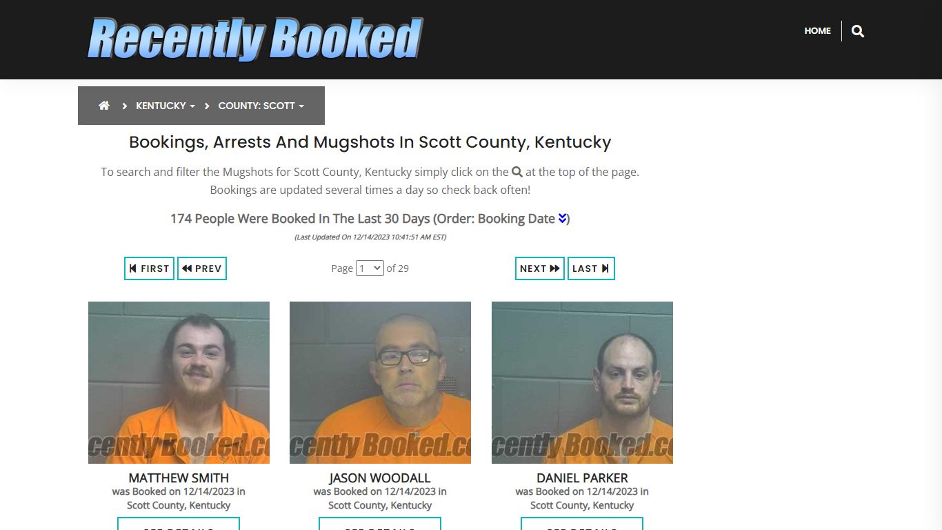 Recent bookings, Arrests, Mugshots in Scott County, Kentucky